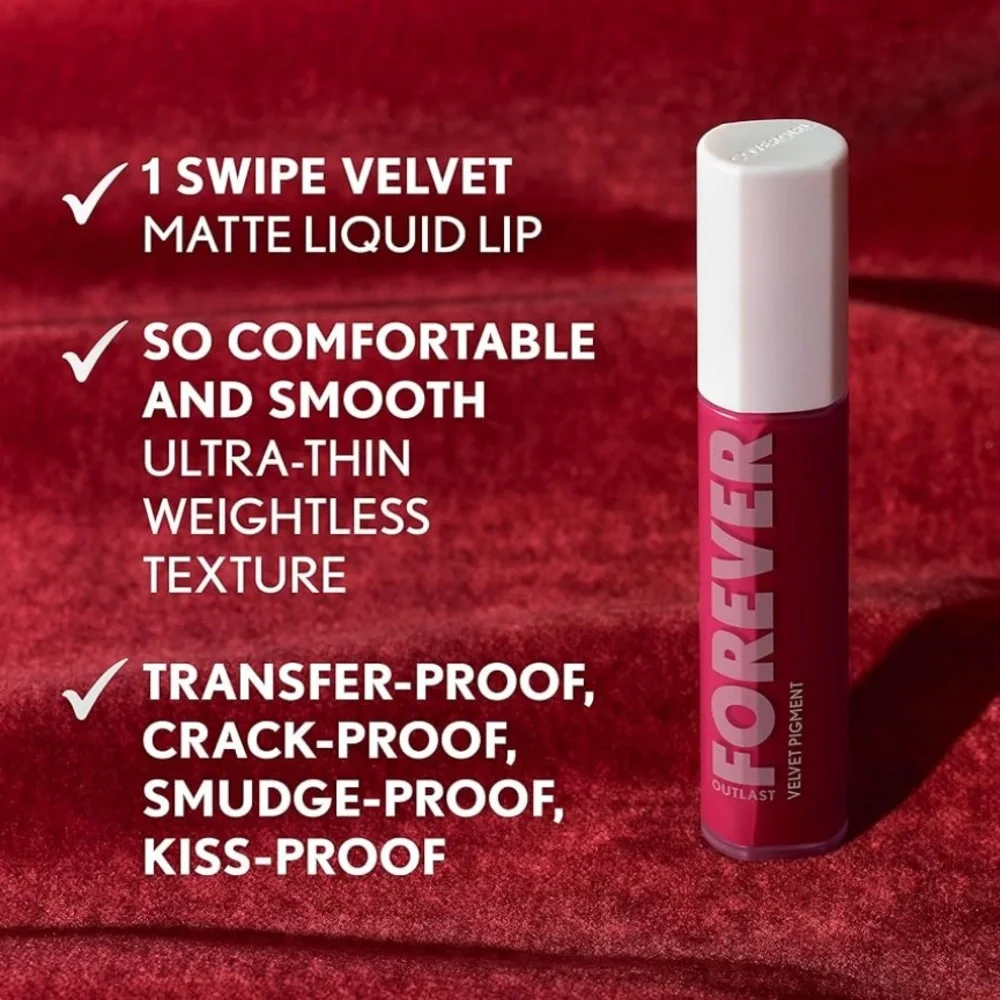 COVERGIRL Outlast Forever Velvet Pigment, 400 Skies Pink, Matte Lipstick